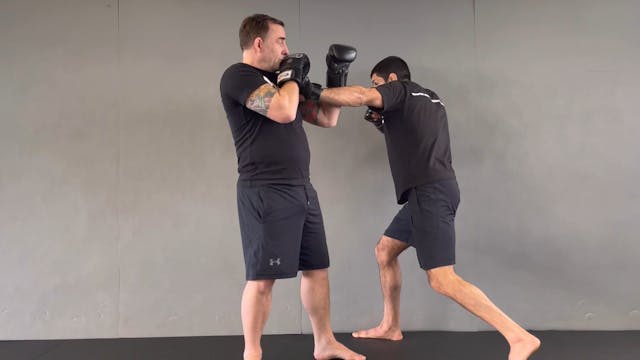 DRILL FOR BLITZ OFFENSIVE JAB TO HEAD