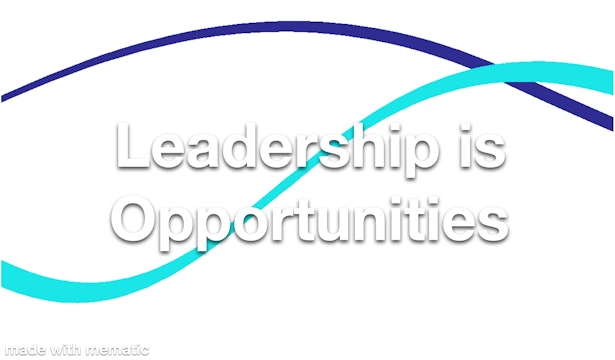 Leadership is Opportunities