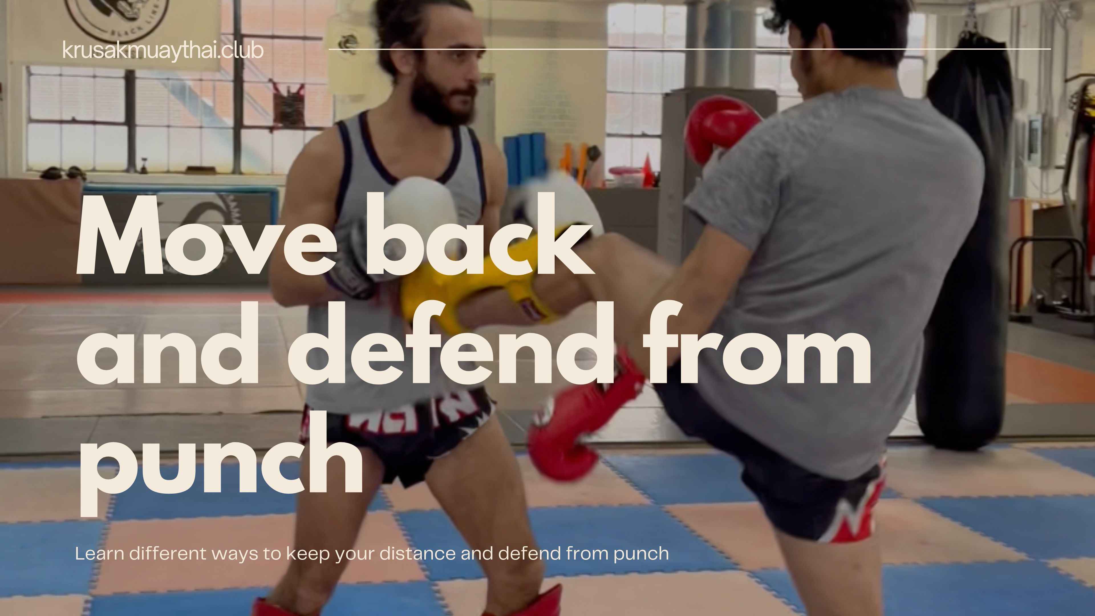 Move back and Defend from punch