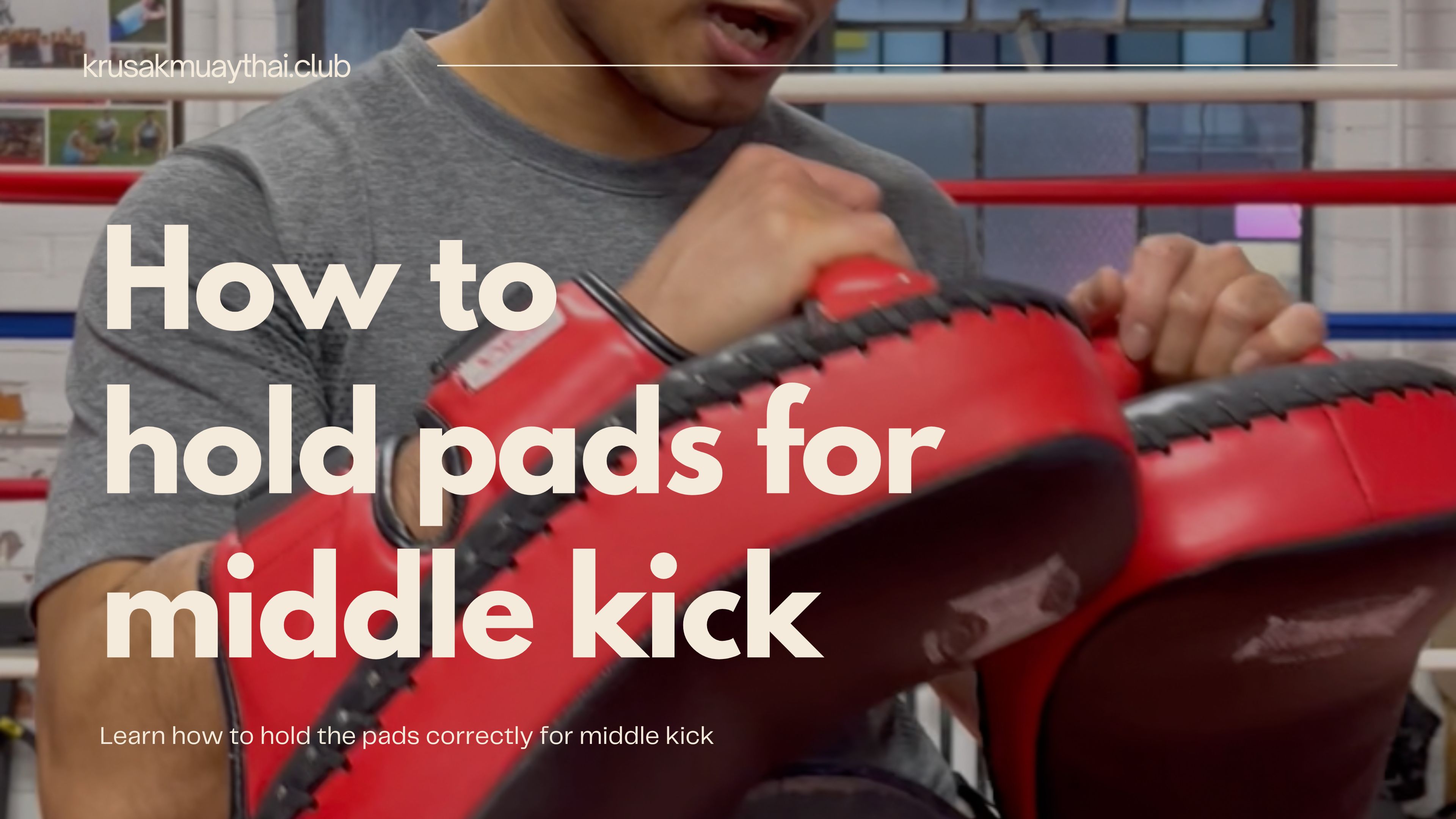 How to hold pads for middle kick