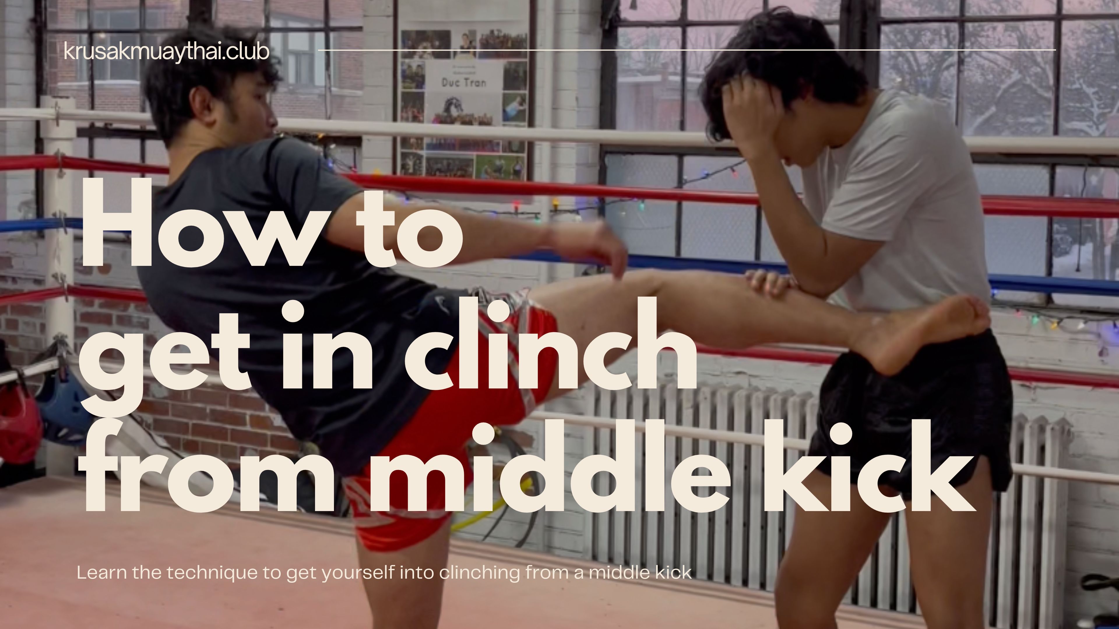 How to get in clinch from middle kick