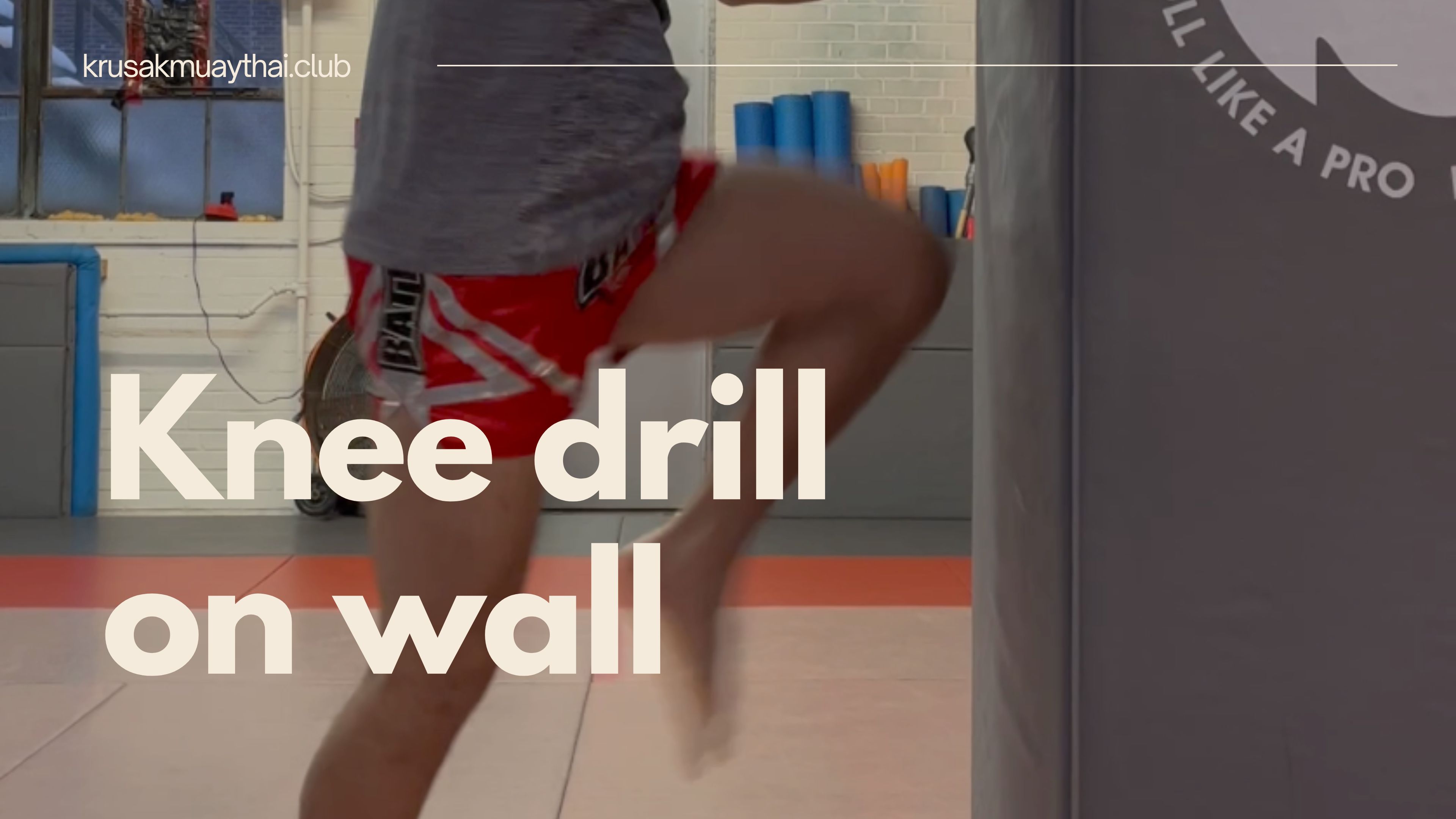 Knee drill on wall