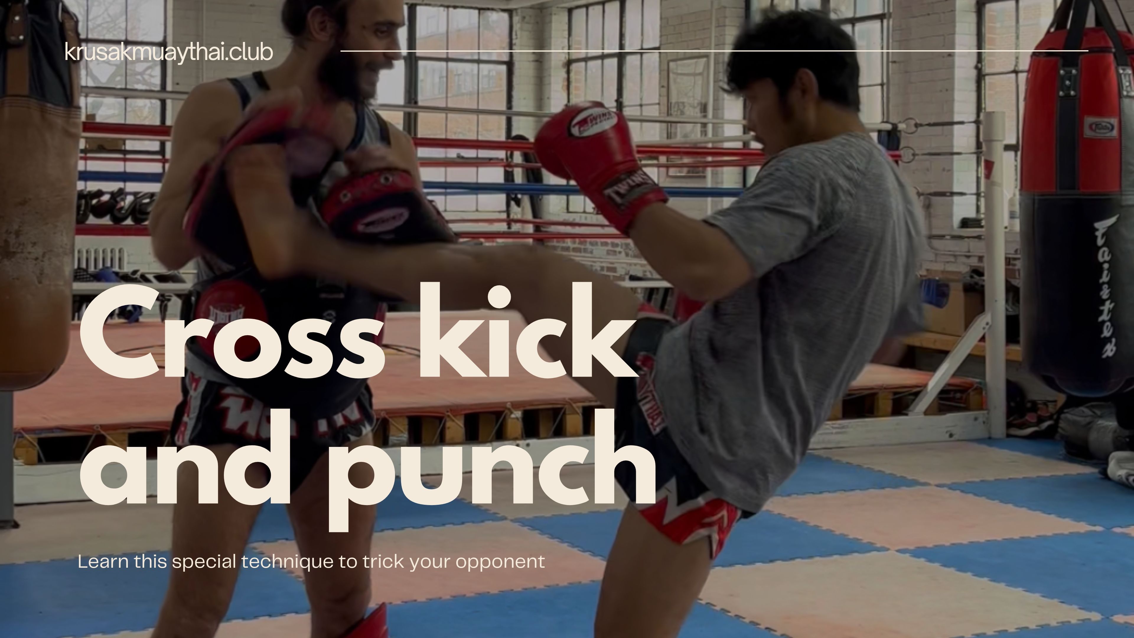 Cross kick and punch