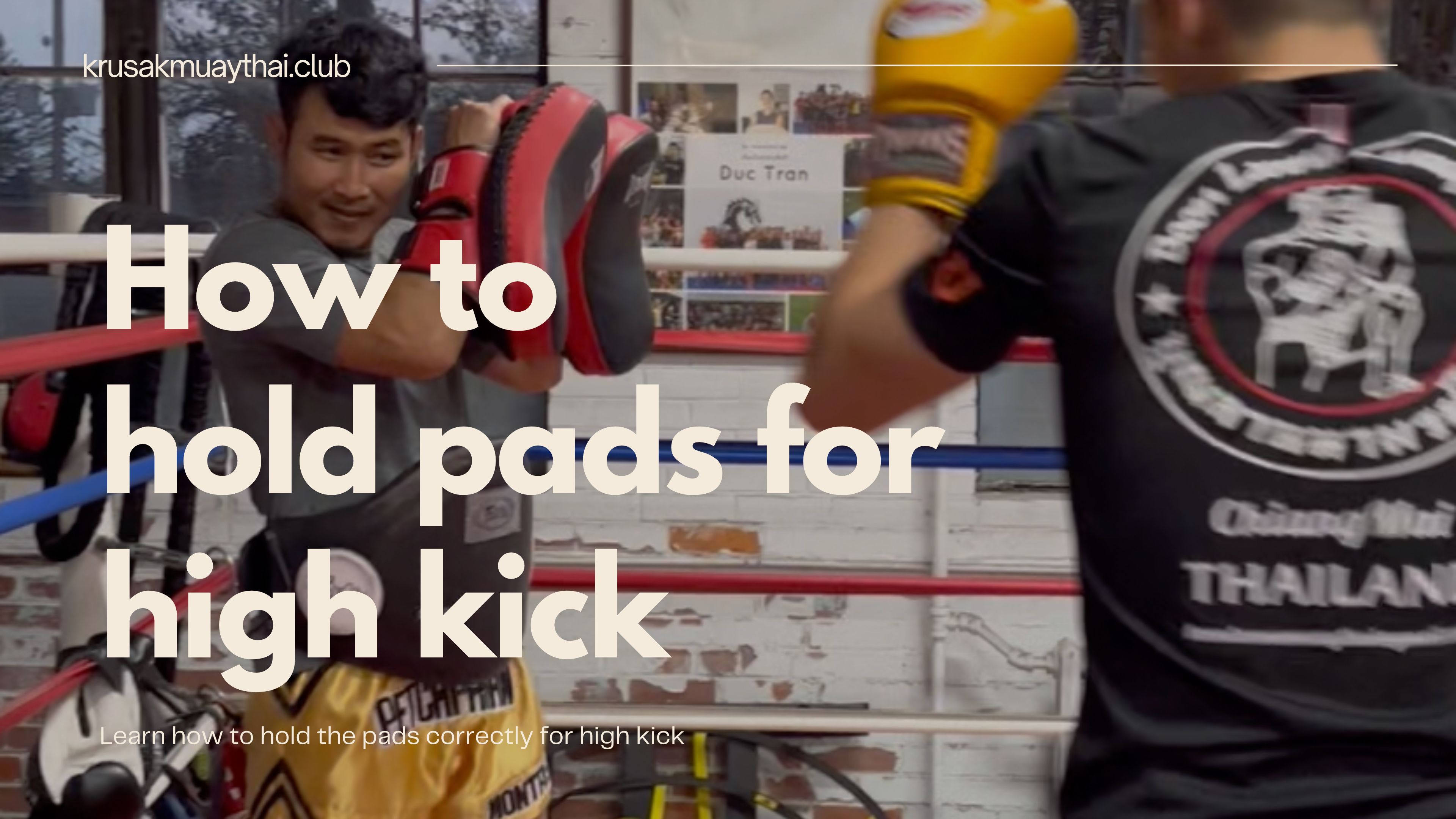 How to hold pads for high kick