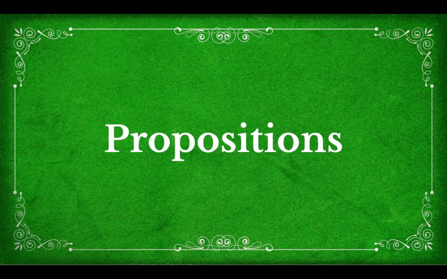 8. Propositions