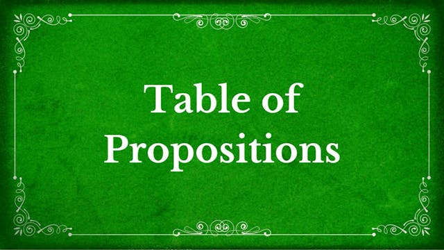 9. Table of Propositions