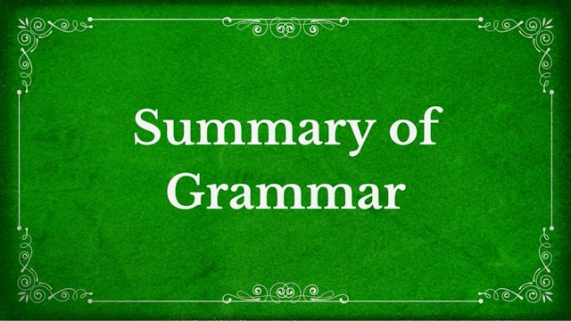 10. Grammar Summary
