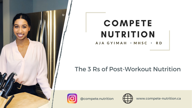 The 3 R's of Post Workout Nutrition