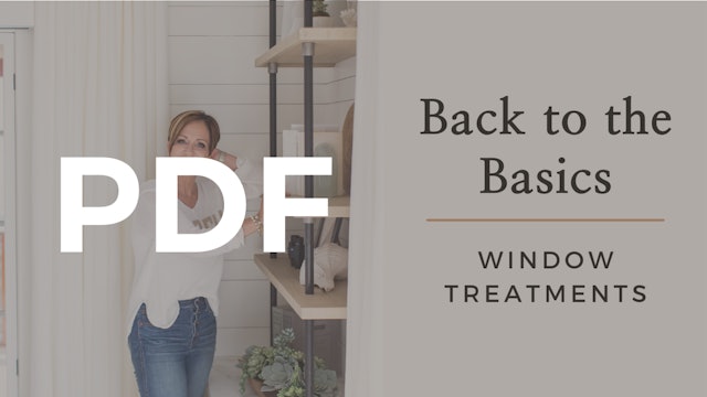 PDF | Back to the Basics - Window Treatments