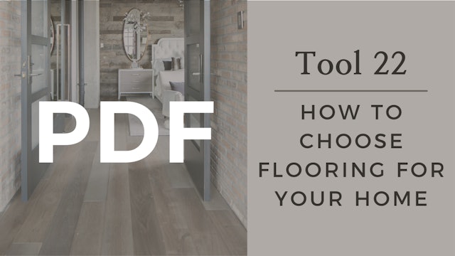 PDF | Tool 22 - How to Choose Flooring for Your Home