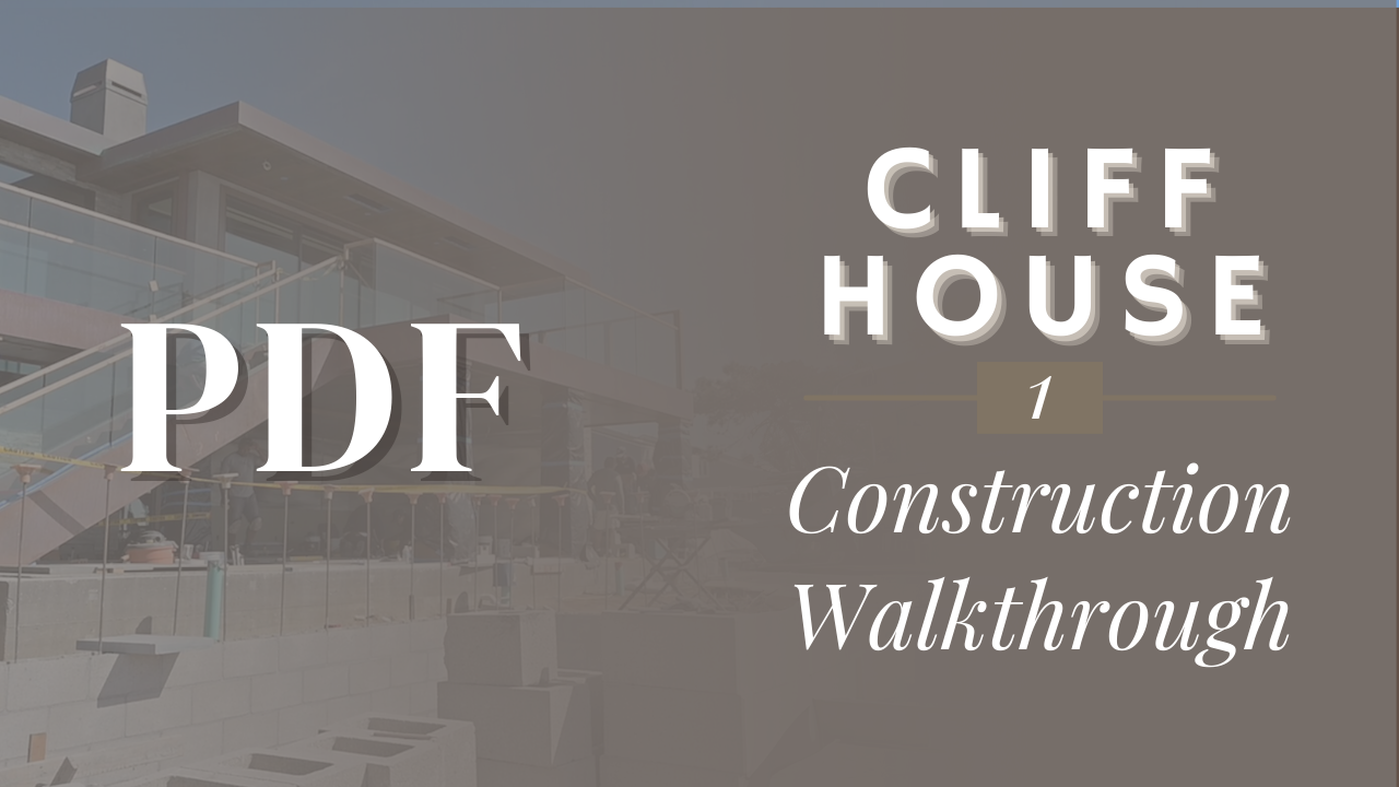 PDF | Cliff House 1 - Construction Walkthrough