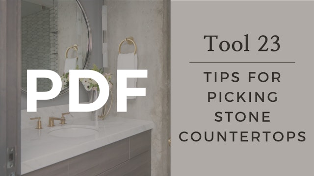 PDF | Tool 23 - Tips for Picking Stone Countertops
