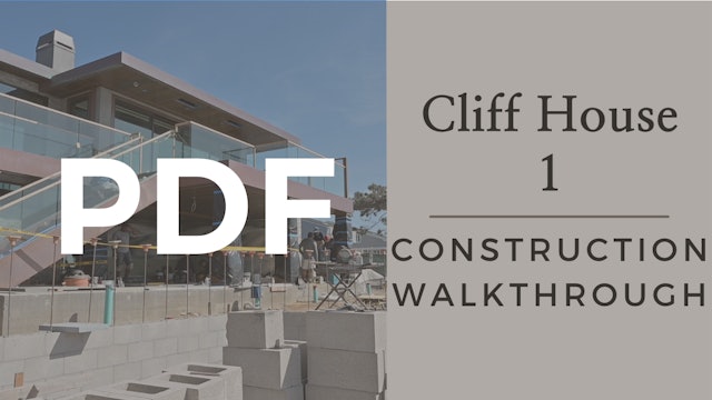 PDF | Cliff House 1 - Construction Walkthrough