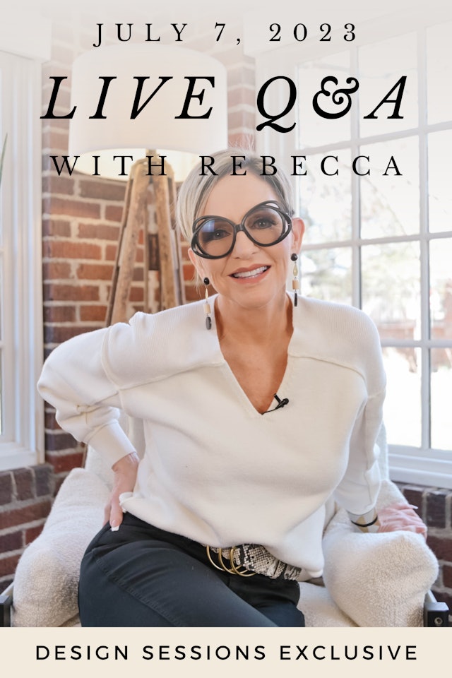 July 2023 Live Q&A with Rebecca