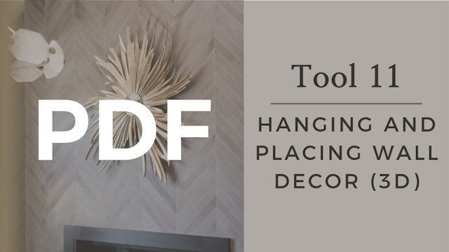 PDF | Tool 11 - Hanging & Placing Wall Decor (3D)