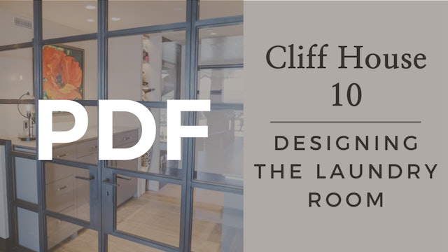 PDF | Cliff House 10 - Designing the Laundry Room