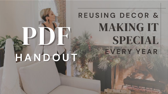 PDF | Reusing Decor & Making It Special Every Year