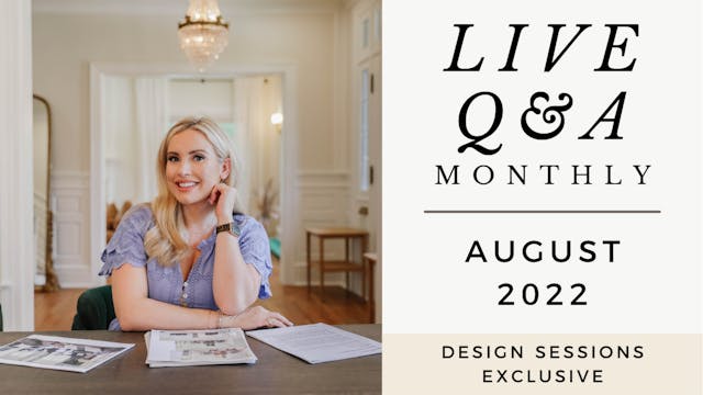 August 2022 Live Q&A with Sharrah