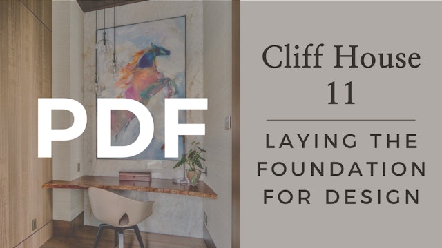 PDF | Cliff House 11 - Laying the Foundation for Design
