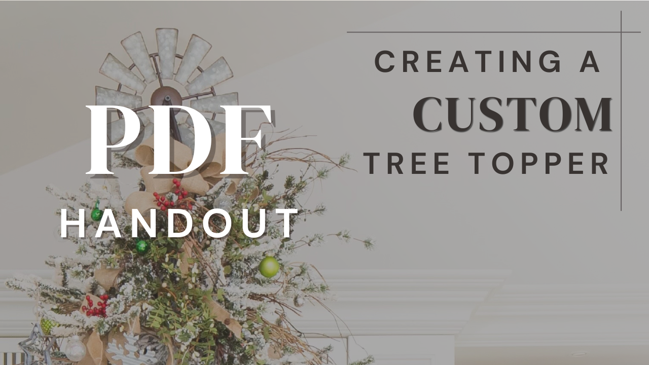 PDF | Creating a Custom Tree Topper