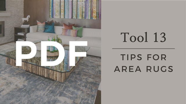 PDF | Tool 13 - Tips for Area Rugs