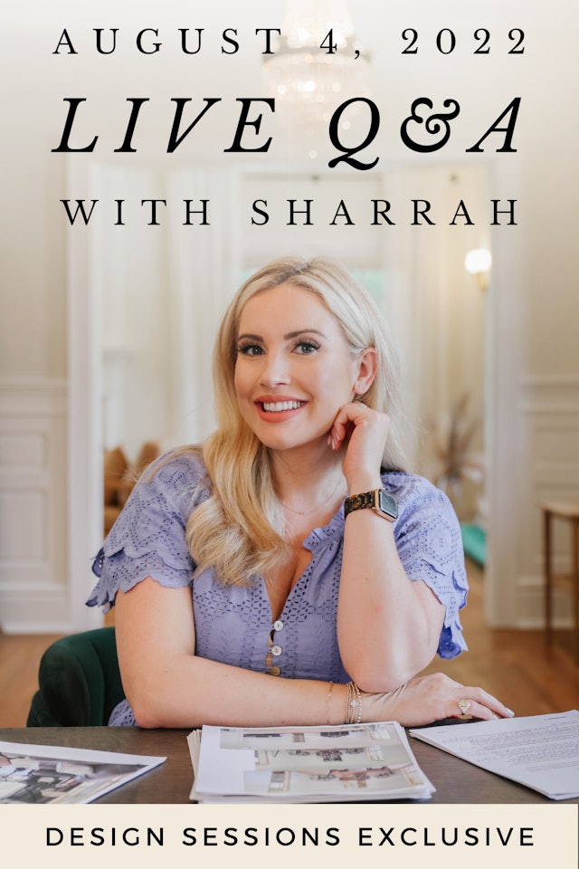 August 2022 Live Q&A with Sharrah