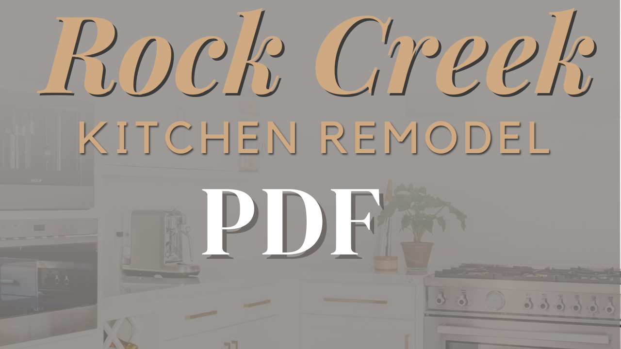 PDF | Rock Creek Kitchen Remodel