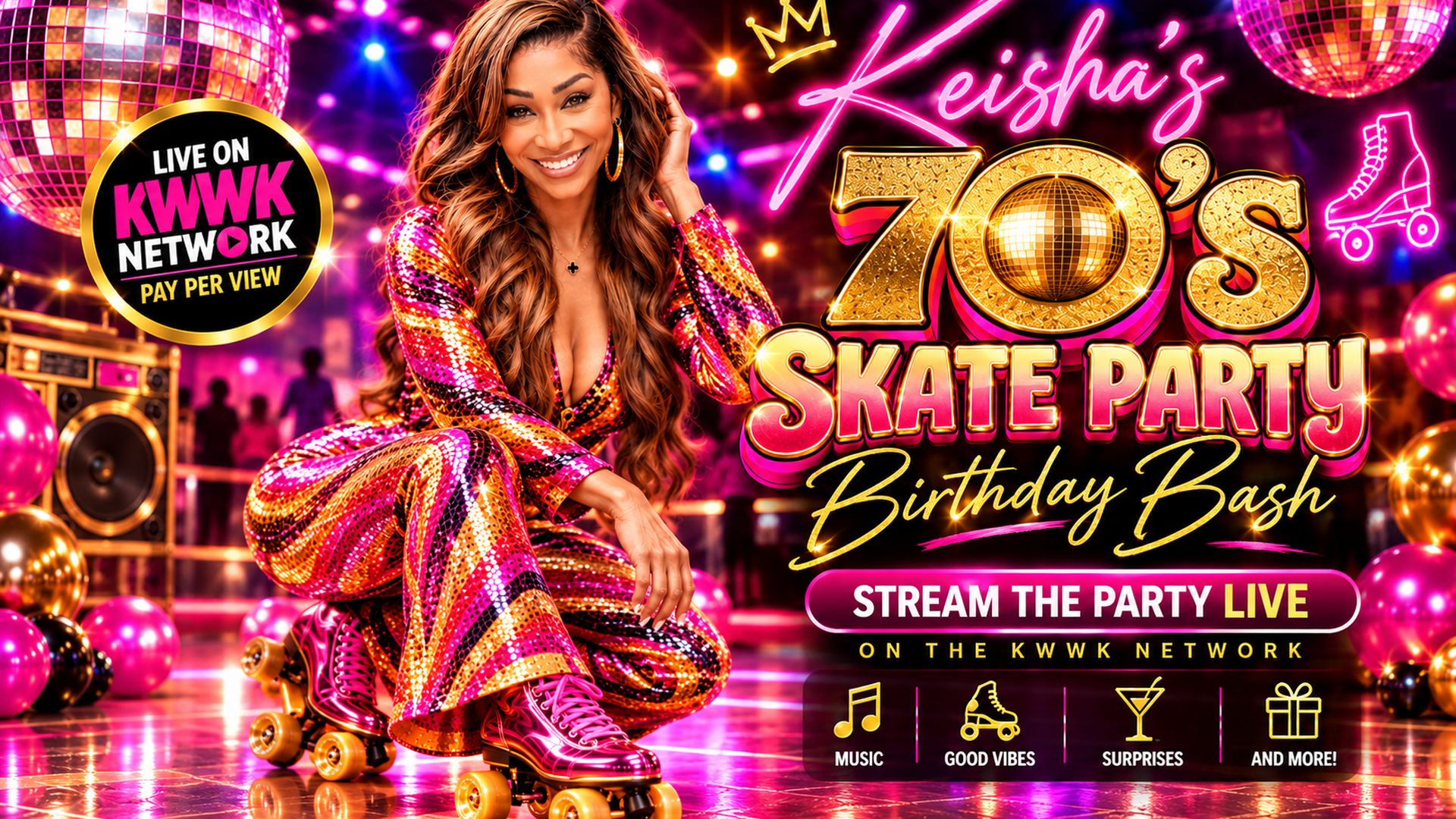 Keisha's 70's Skate Party Birthday Bash