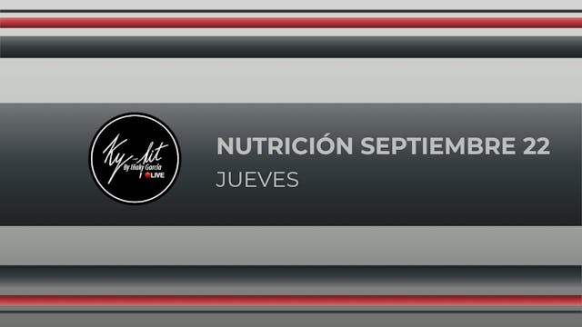 NUTRICIÓN - 07 - SEPTIEMBRE 22 - JUEVES