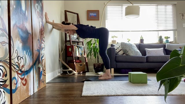 Wall practice with Keri Bergeron