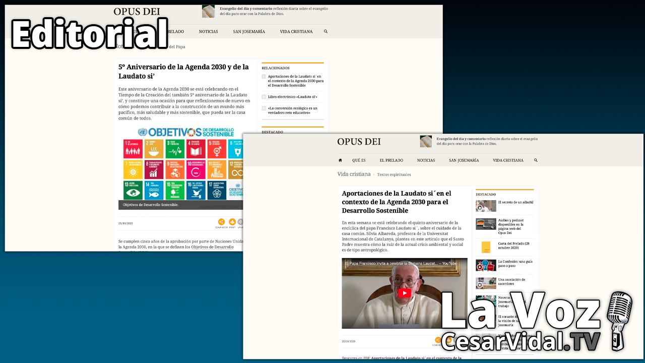 El Opus Dei apoya oficialmente la Agenda 2030 - 27/10/21