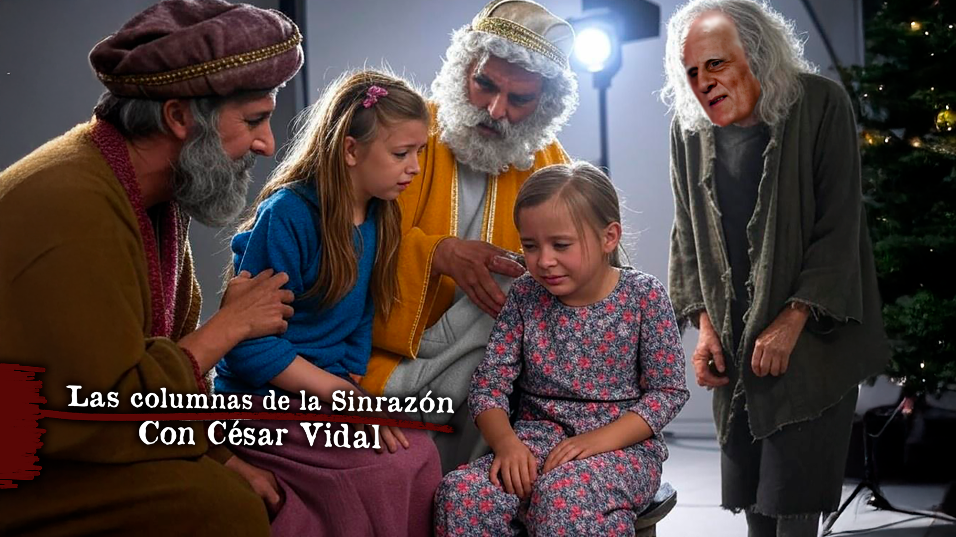 Tres Reyes Magos y dos niñas felices - 08/01/25