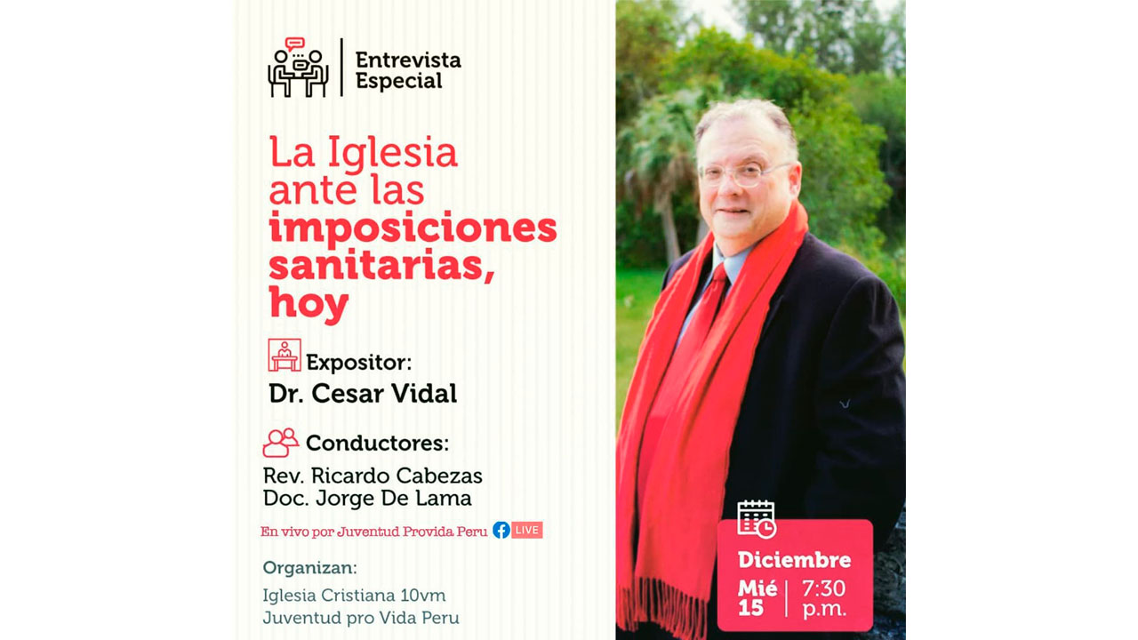 Entrevista a César Vidal: La iglesia ante las imposiciones sanitarias de hoy