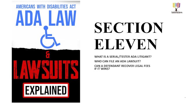 ADA Law & Lawsuits - Section 11