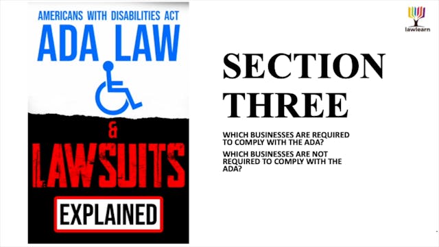 ADA Law & Lawsuits - Section 3