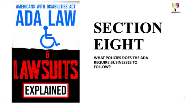 ADA Law & Lawsuits - Section 8