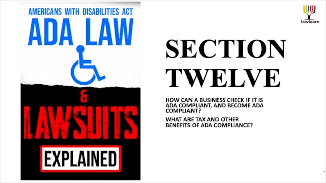 ADA Law & Lawsuits - Section 12