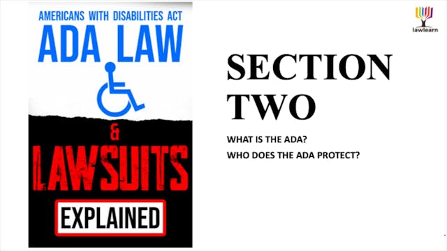 ADA Law & Lawsuits - Section 2