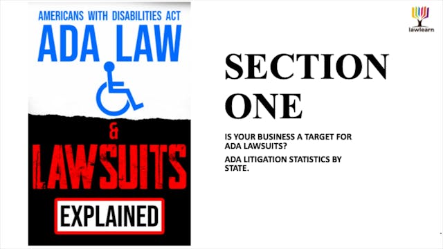 ADA Law & Lawsuits - Section 1