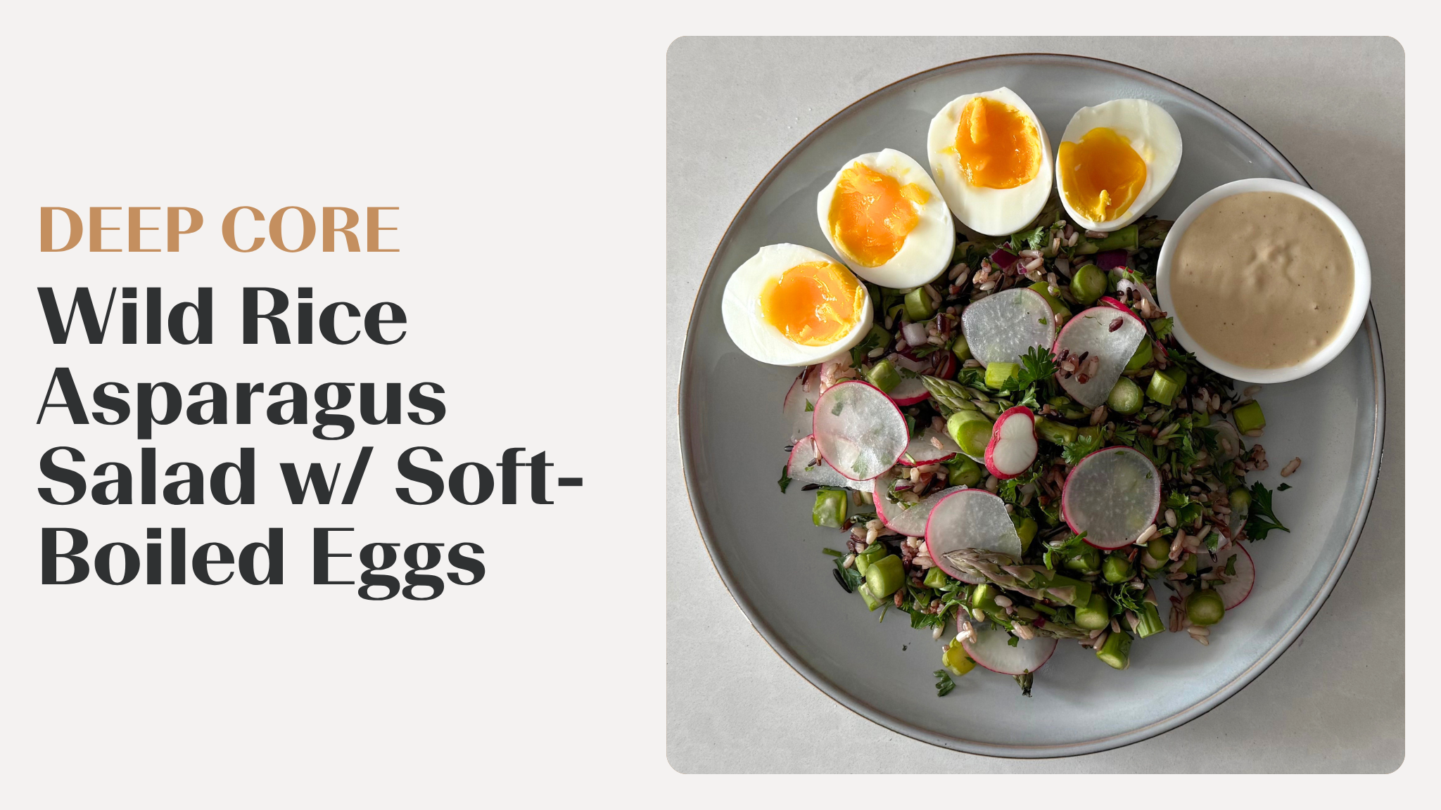 Wild Rice Asparagus Salad with Soft-Boiled Eggs
