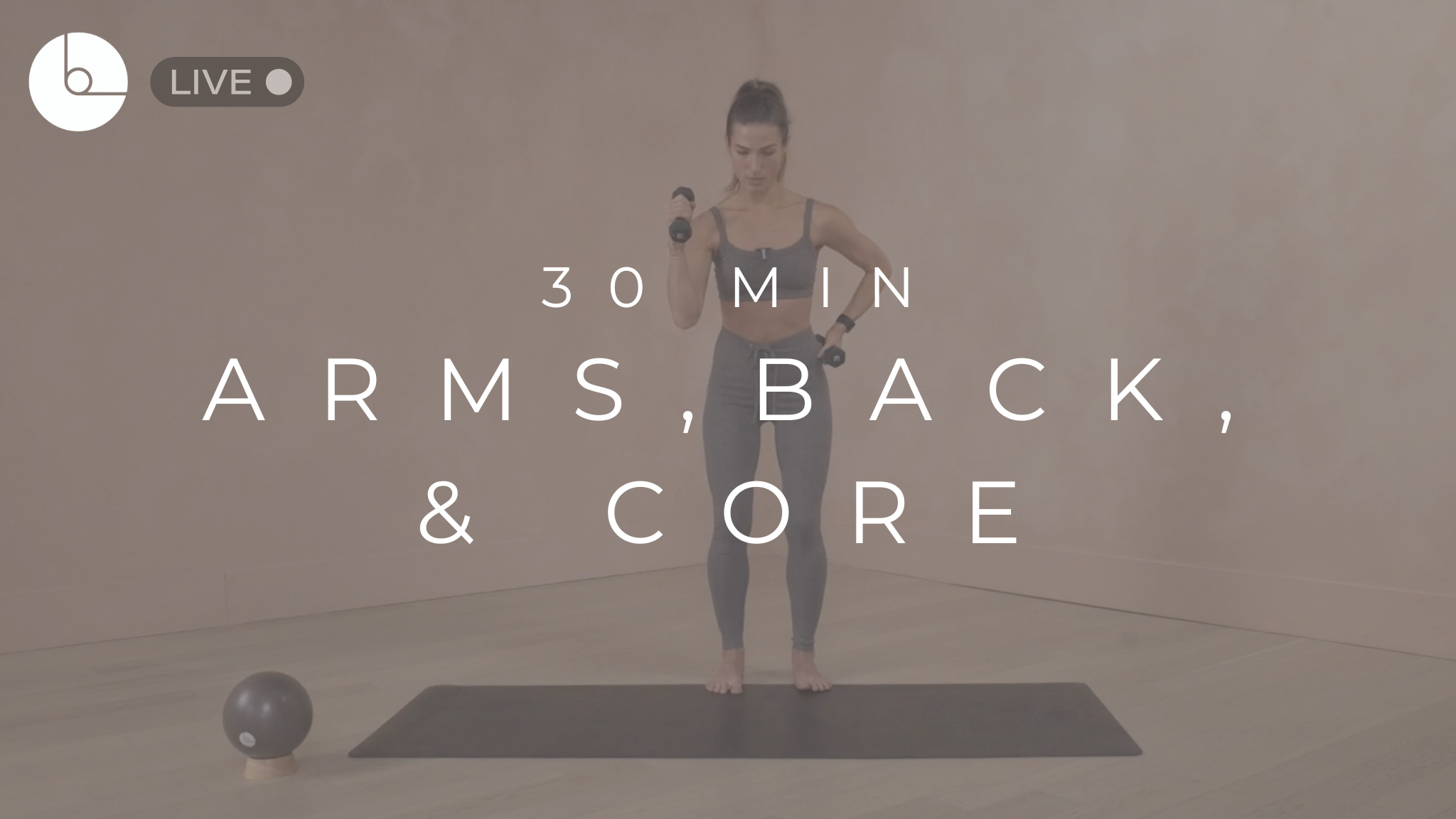 30 MIN : ARMS, BACK & CORE CLASS