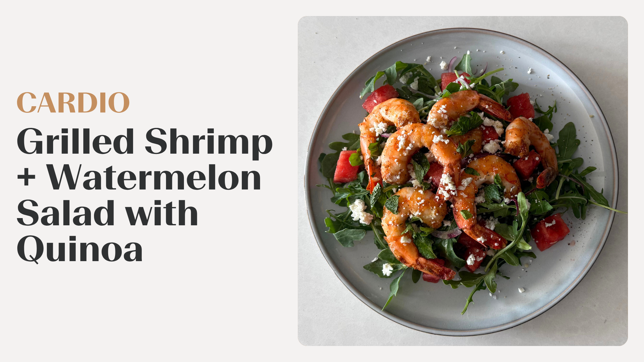 Grilled Shrimp + Watermelon Salad w/Quinoa