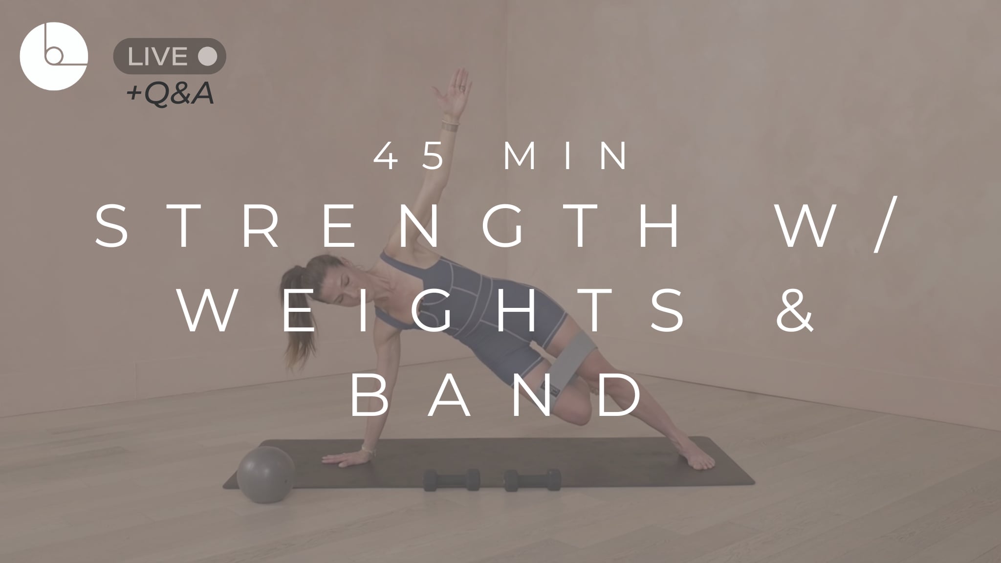 45 MIN : STRENGTH W/WEIGHTS & BAND