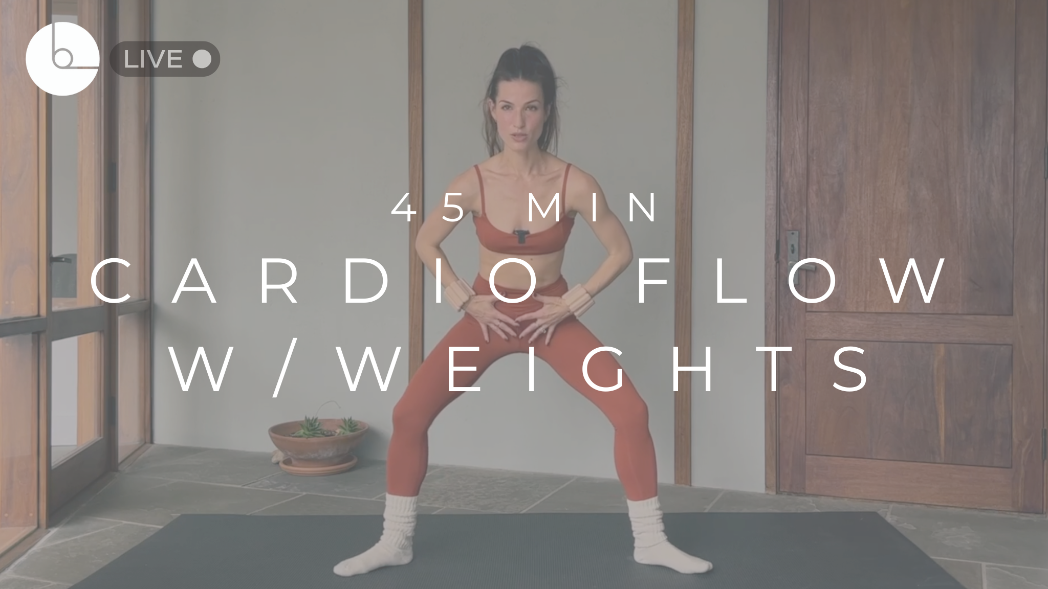 45 MIN : CARDIO FLOW W/WEIGHTS