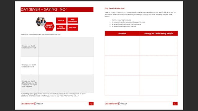 Day Seven - Exercise and Reflection