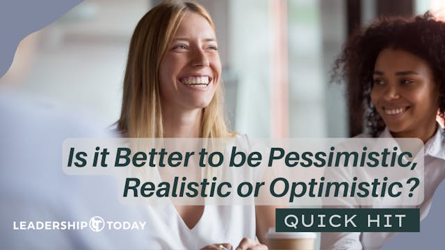 Quick Hit - Is it Better to be Pessim...