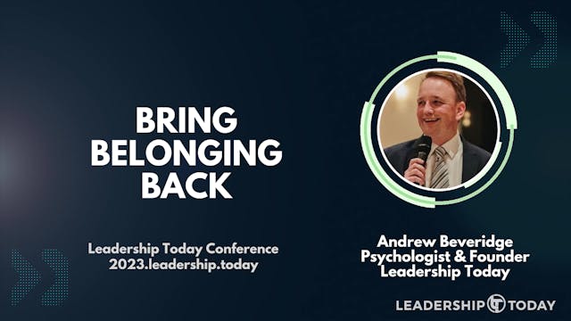 Andrew Beveridge - Bring Belonging Back