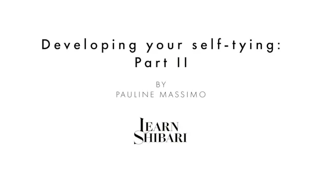 Developing your self tying II