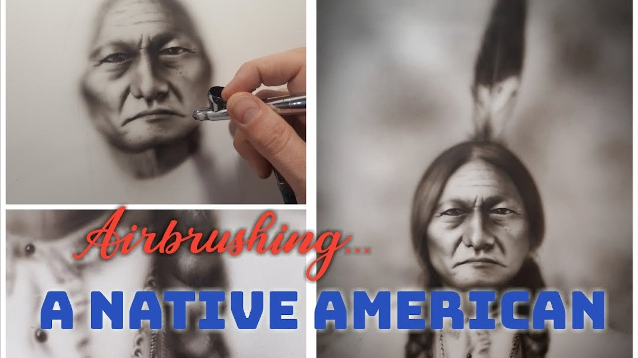 Airbrushing A Native American