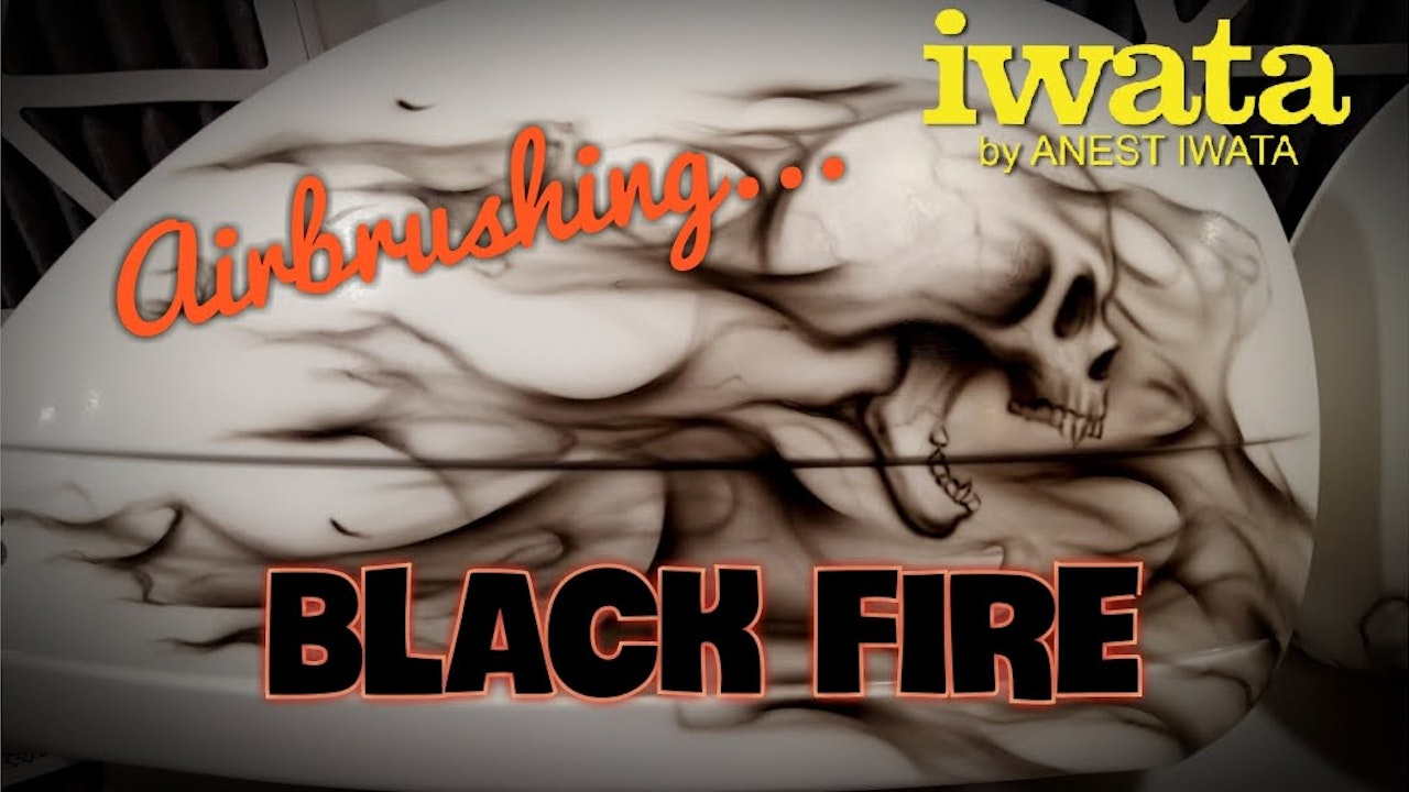 Airbrushing Black Fire